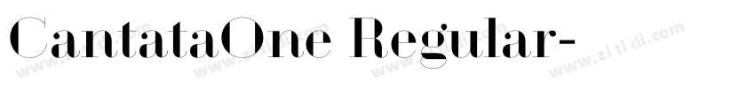 CantataOne Regular字体转换